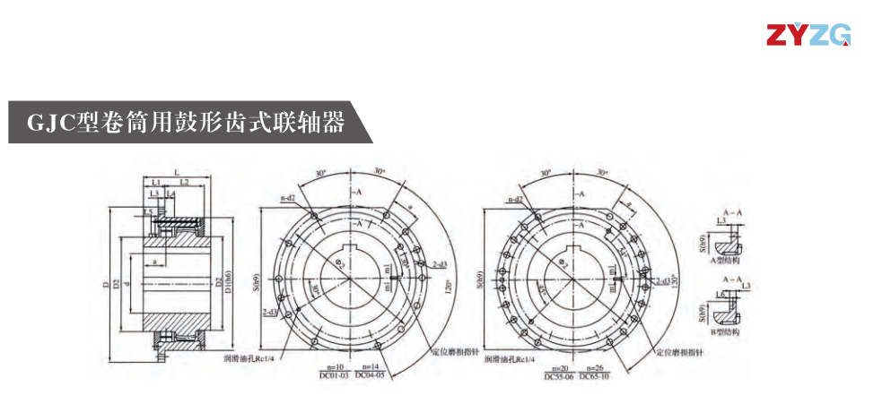 GJC型卷筒用鼓形齒式聯軸器