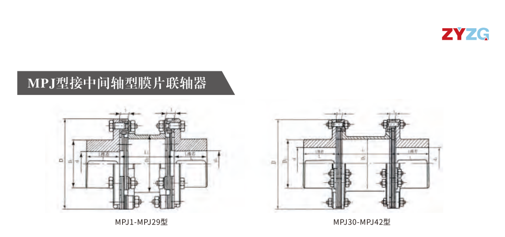 MPJ型接中間軸型膜片聯軸器